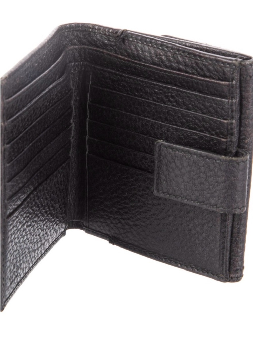 Gucci Black Leather Wallet with Bamboo Twist Accent - Picture 3 of 3